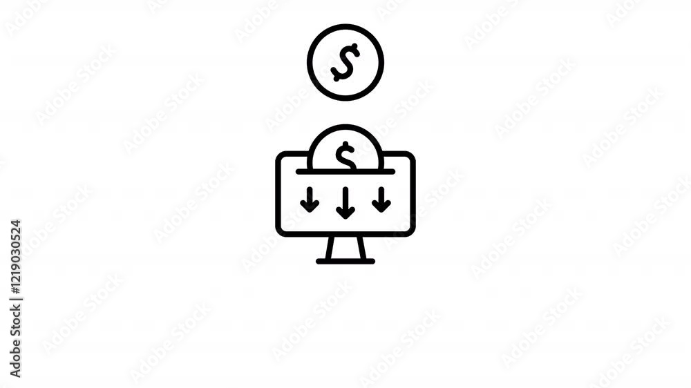 devaluation Animated Icon With Alpha