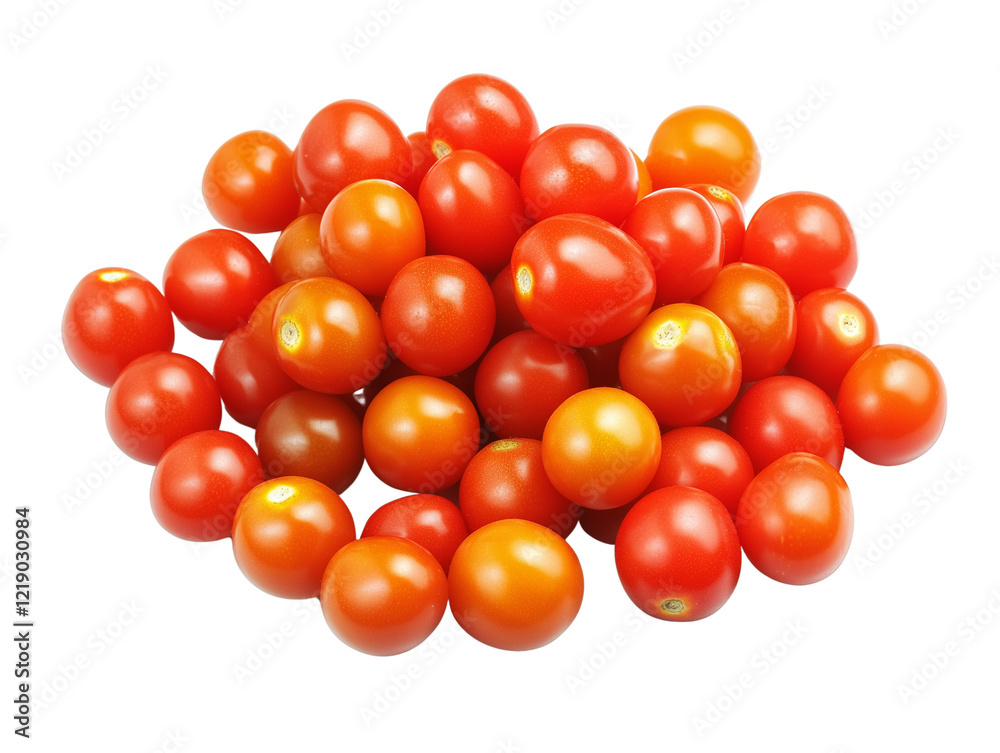 Fresh Red Cherry Tomatoes Pile, Isolated Food Ingredient with Bright Red Color, Healthy Organic Produce for Cooking and Nutrition, Isolated on Transparent Background, Ai Generated Images Fresh Red Cherry Tomatoes Pile, Isolated Food Ingredient with Bright Red Color, Healthy Organic Produce for Cooking and Nutrition, Isolated on Transparent Background, Ai Generated Images