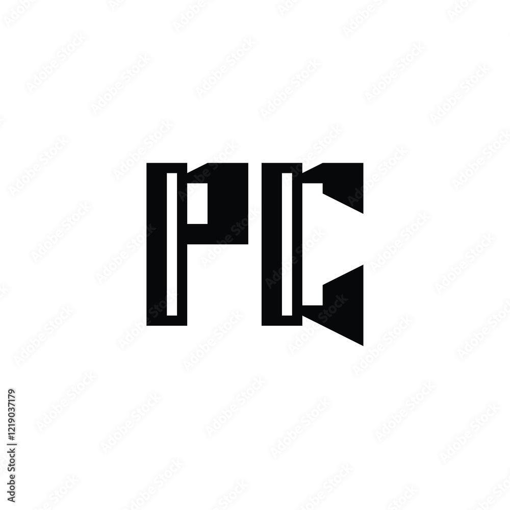 PC monogram logo design letter text name symbol monochrome logotype alphabet character simple logo PC monogram logo design letter text name symbol monochrome logotype alphabet character simple logo