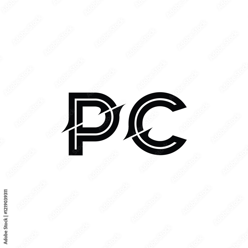 PC monogram logo design letter text name symbol monochrome logotype alphabet character simple logo PC monogram logo design letter text name symbol monochrome logotype alphabet character simple logo