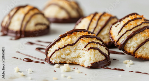 Keto Coconut Macaroons
Chewy coconut macaroons drizzled with sugar-free dark chocolate.