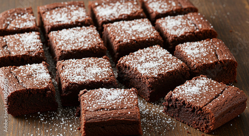 Keto Brownies
Fudgy keto brownies cut into squares photo