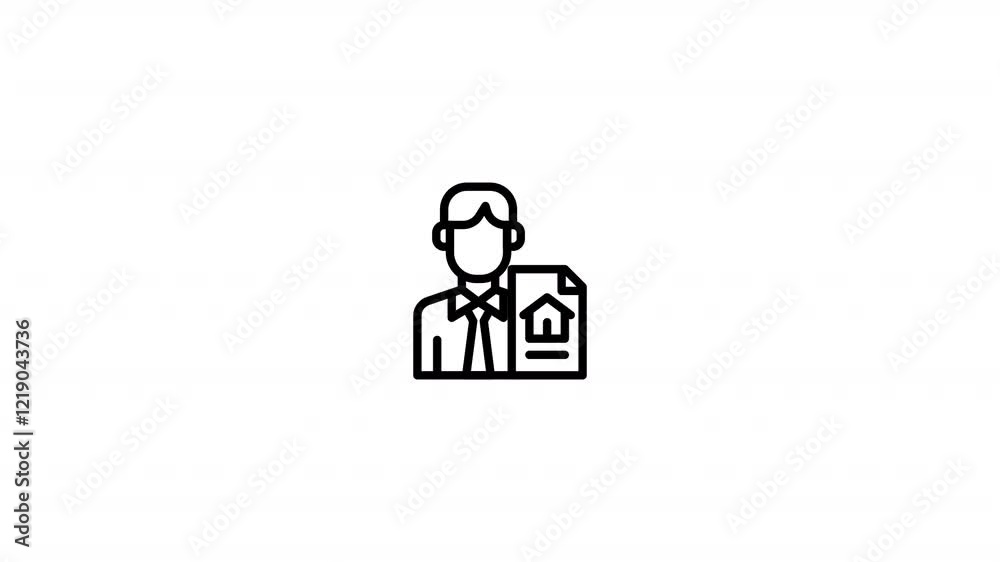 real estate agent Animated Icon With Alpha real estate agent Animated Icon With Alpha