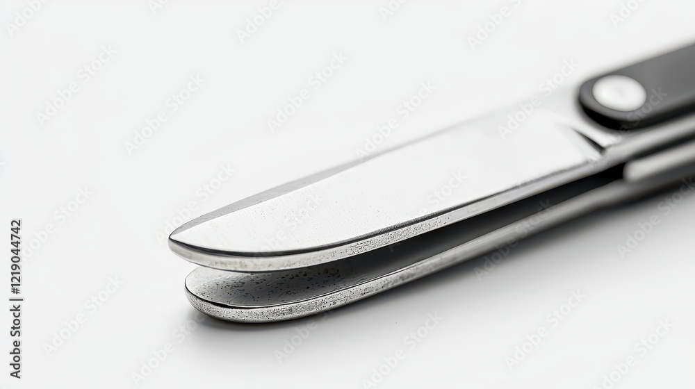A close-up of a classic pocket knife on a white isolated background A close-up of a classic pocket knife on a white isolated background