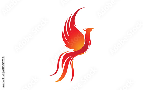 Fantasy Bird Phoenix vector icon illustration design template
