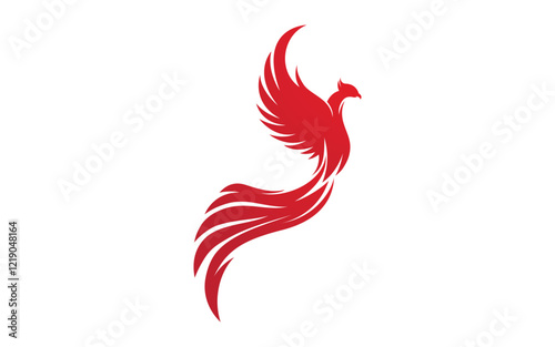 Fantasy Bird Phoenix vector icon illustration design template
