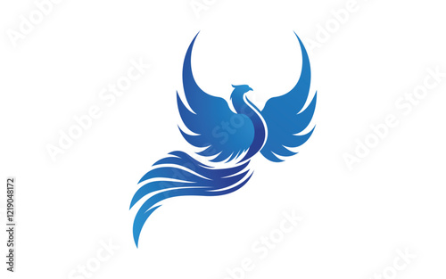 Fantasy Bird Phoenix vector icon illustration design template
