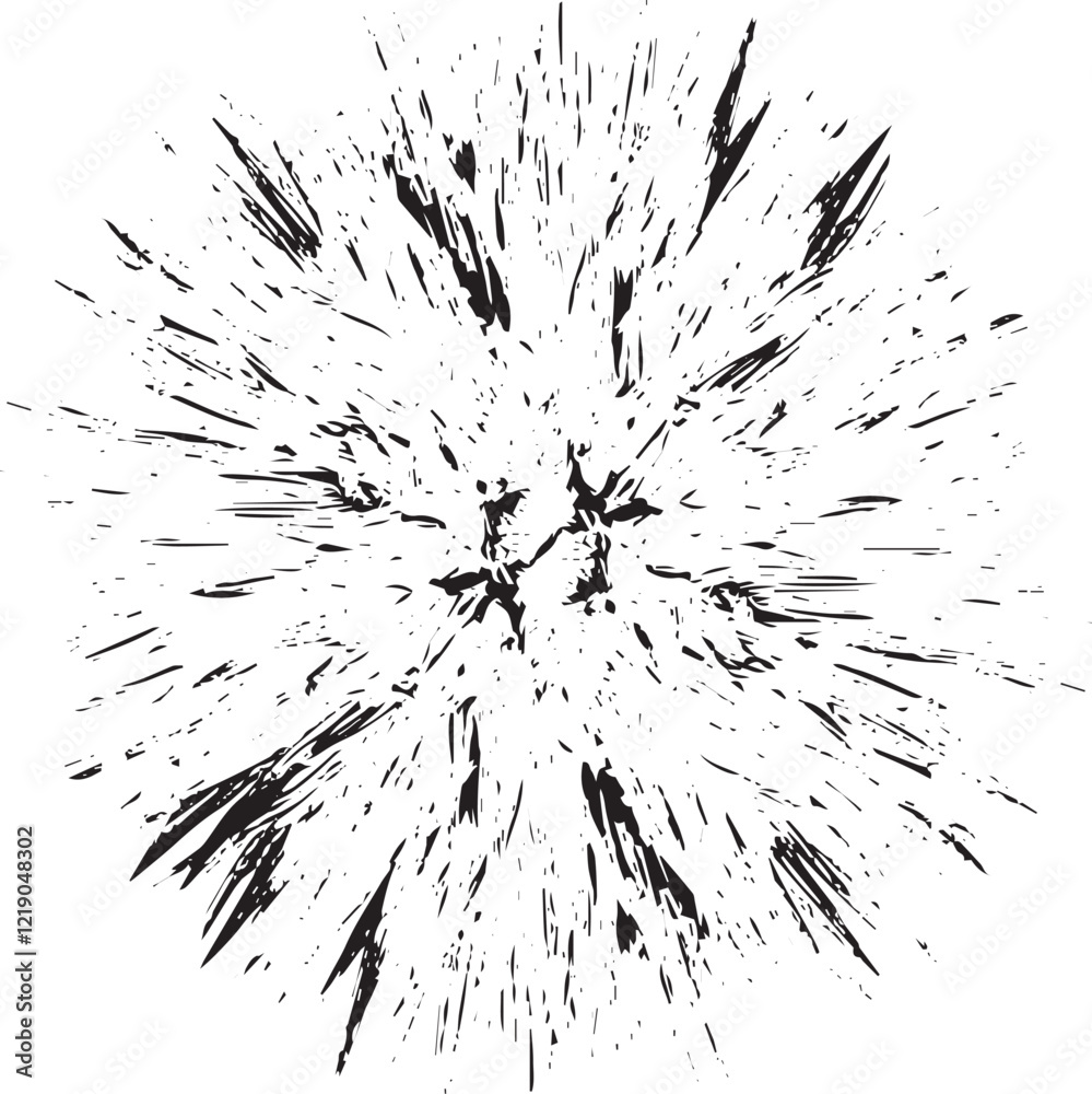 Circular starburst explosion texture. Distressed uneven grunge background. Abstract vector illustration. Overlay to create interesting effect and depth. Isolated on white background. Circular starburst explosion texture. Distressed uneven grunge background. Abstract vector illustration. Overlay to create interesting effect and depth. Isolated on white background.