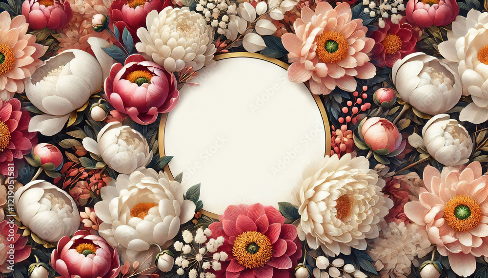 Obraz premium Floral Congratulations Card 