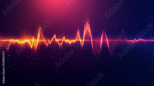Heartbeat waves – An abstract interpretation of an ECG line with fading and blending curves.