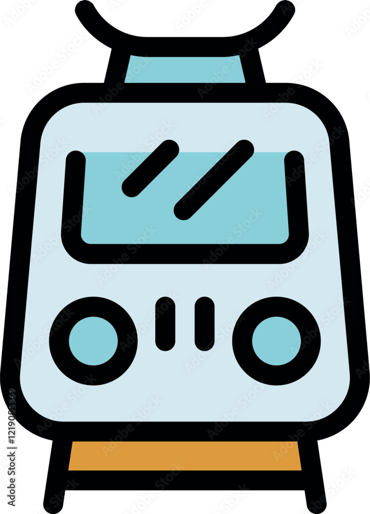 Stylish electric train icon representing fast, efficient, and eco friendly urban commute and travel by railway Stylish electric train icon representing fast, efficient, and eco friendly urban commute and travel by railway