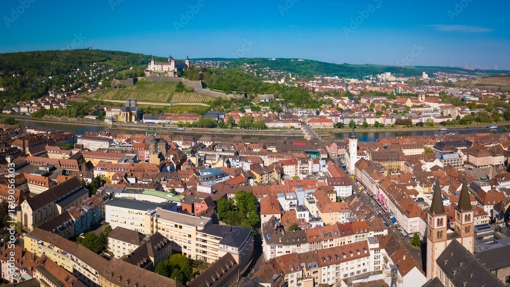 Fototapeta premium Würzburg, Bayern, Luftbild