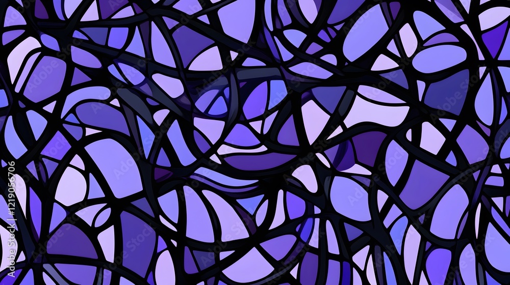 Abstract Purple Stained Glass Window Design Seamless Pattern Abstract Purple Stained Glass Window Design Seamless Pattern