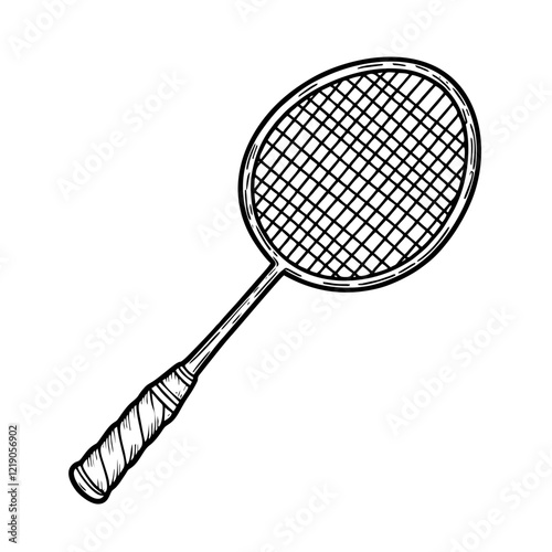 Badminton racket illustration