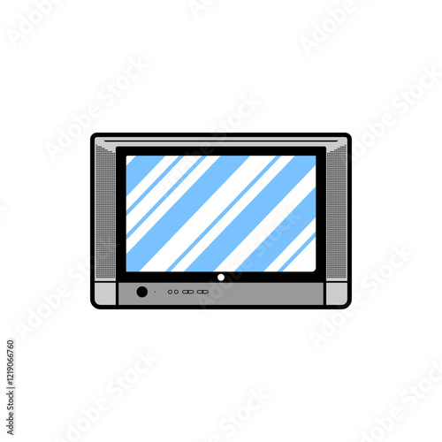 television screen front view vector illustration