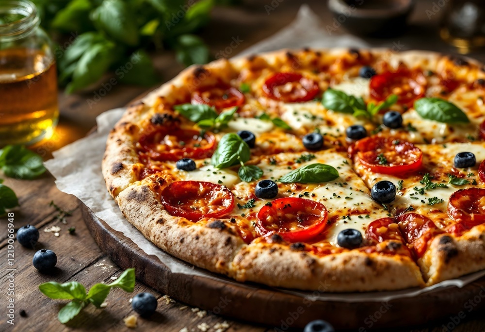 A delicious pizza generated by AI A delicious pizza generated by AI