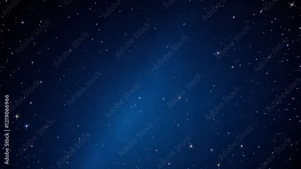 Fototapeta premium Starfall Christmas Night Sky - Magical Falling Stars