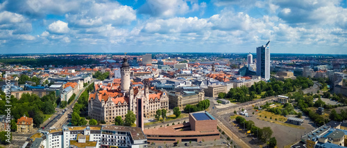 Leipzig, Stadtzentrum, Luftbild
