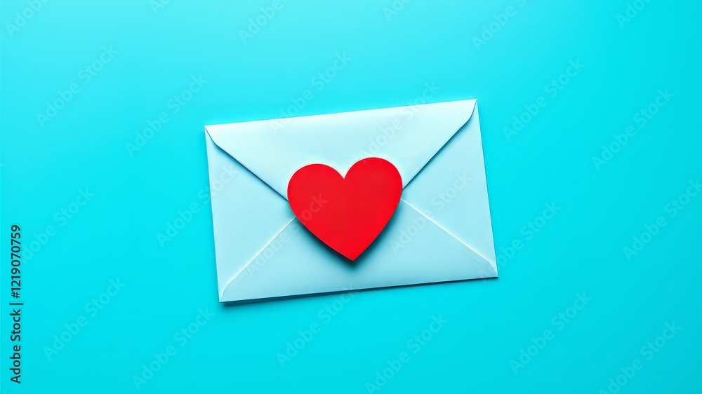 Valentine's Day Envelope with Heart - AI Photo Valentine's Day Envelope with Heart - AI Photo