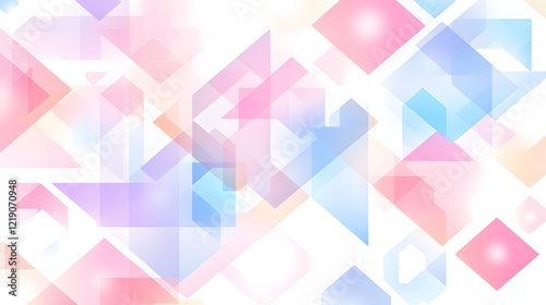 Abstract Pastel Geometric Shapes Background Design