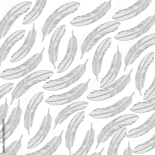 white poultry feather background vector