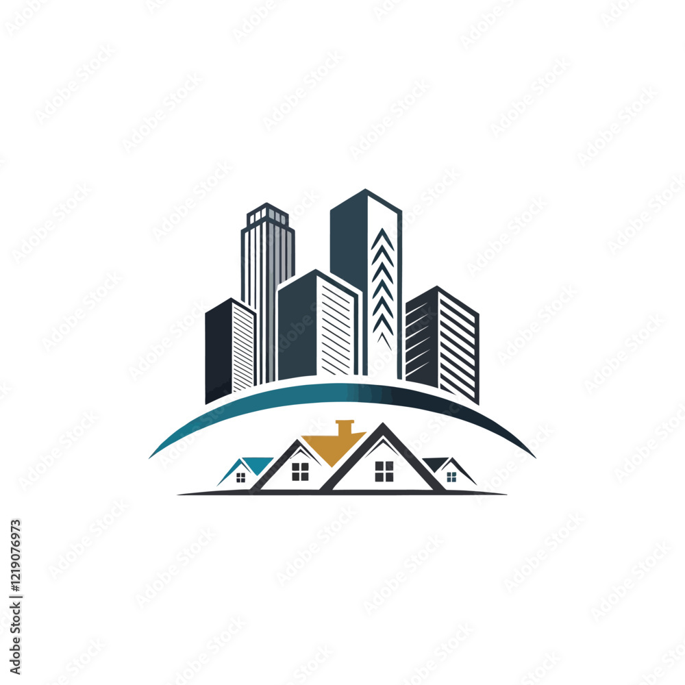 Fototapeta premium Professional Property Logo Vector - Custom Real Estate DesignsDiscover high-quality property logo vectors perfect for your real estate business. 