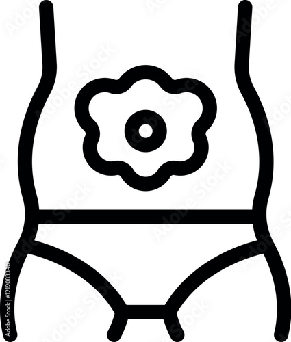 Umbilical hernia surgery, medical problem with internal organ, gastrointestinal tract issue, abdomen with flower shaped navel