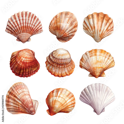 shells isolated on white
