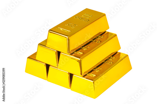 gold bars isolated transparent png