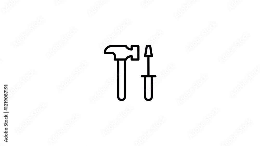 Hammer Animated Icon With Alpha Hammer Animated Icon With Alpha