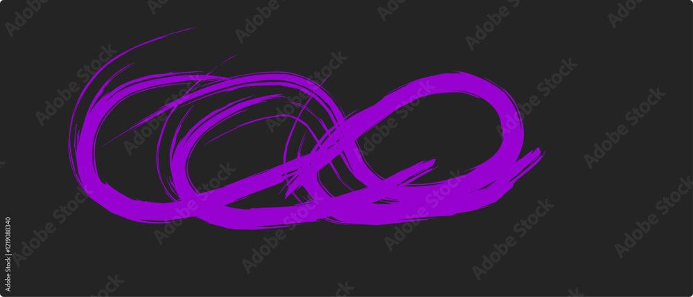 Obraz premium thick purple brush strokes with spray texture. Vintage template with hand drawn broken edges, banner. Rough thick brush stroke texture with small dots. Retro vector background for poster.