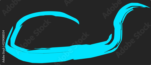 thick blue brush strokes with spray texture. Vintage template with hand drawn broken edges, banner. Rough thick brush stroke texture with small dots. Retro vector background for poster.