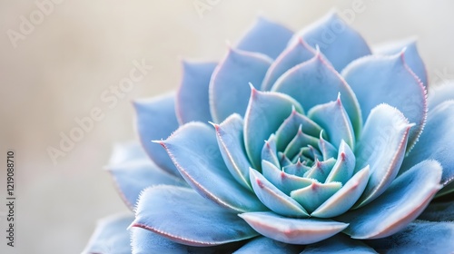 Wallpaper Mural Closeup Blue Succulent Plant Macro Photography Torontodigital.ca