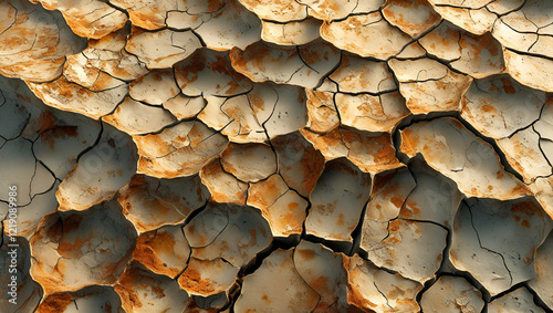 Cracked earth texture with dry, earthy tones and detailed cracks
