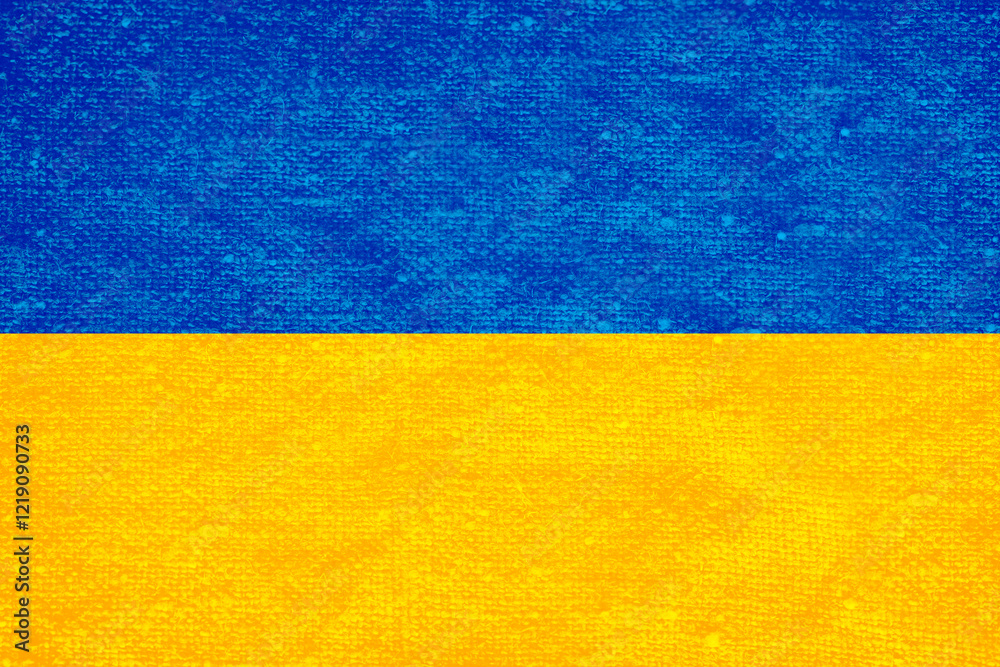 Ukraine flag, Ukrainian flag, national flag of Ukraine with canvas textile Ukraine flag, Ukrainian flag, national flag of Ukraine with canvas textile