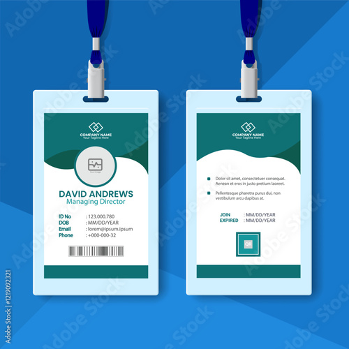 Double-sided creative business card template. Portrait and landscape orientation.