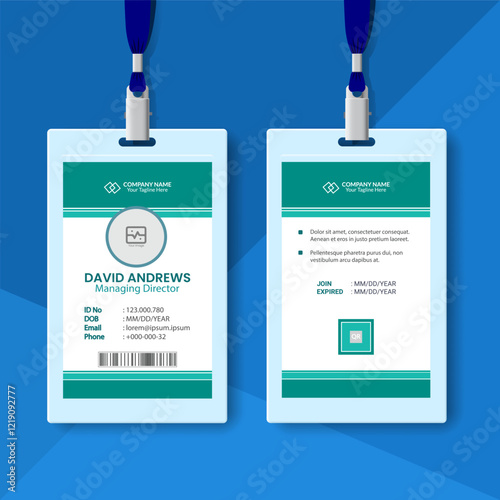 Double-sided creative business card template. Portrait and landscape orientation.