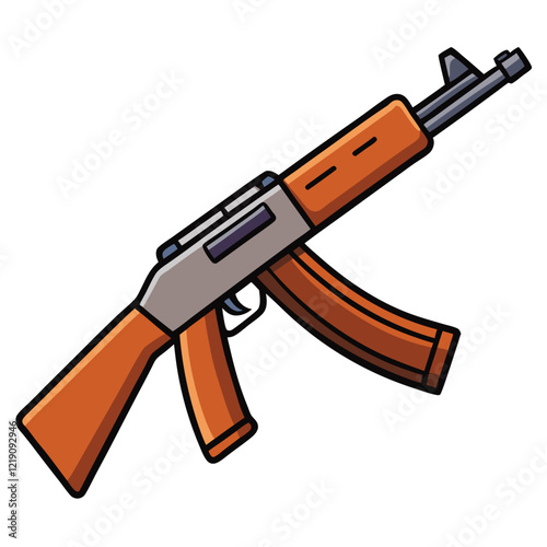AK-47 gun , police weapon vector design, military vector design illustration.