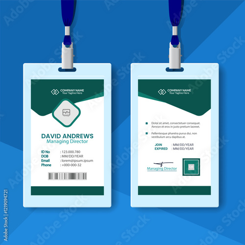 Double-sided creative business card template. Portrait and landscape orientation.