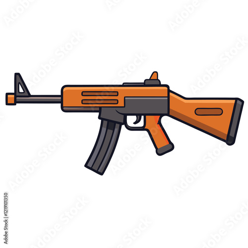 AR-15 gun , police weapon vector design, military vector design illustration.