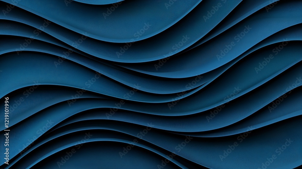 Fototapeta premium Abstract Blue Waves Background Texture Design