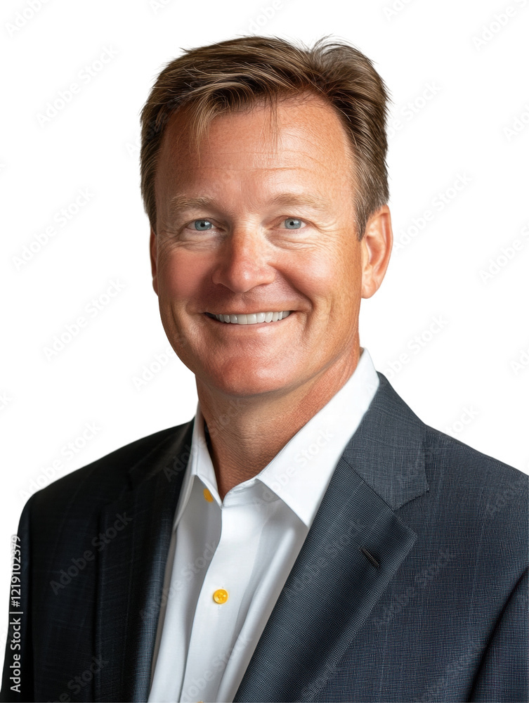 Isolated Portrait of Smiling Businessman Isolated Portrait of Smiling Businessman