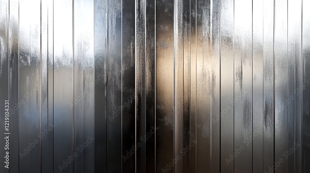 Obraz premium The image is a close-up photograph of a wall with vertical black wooden slats.