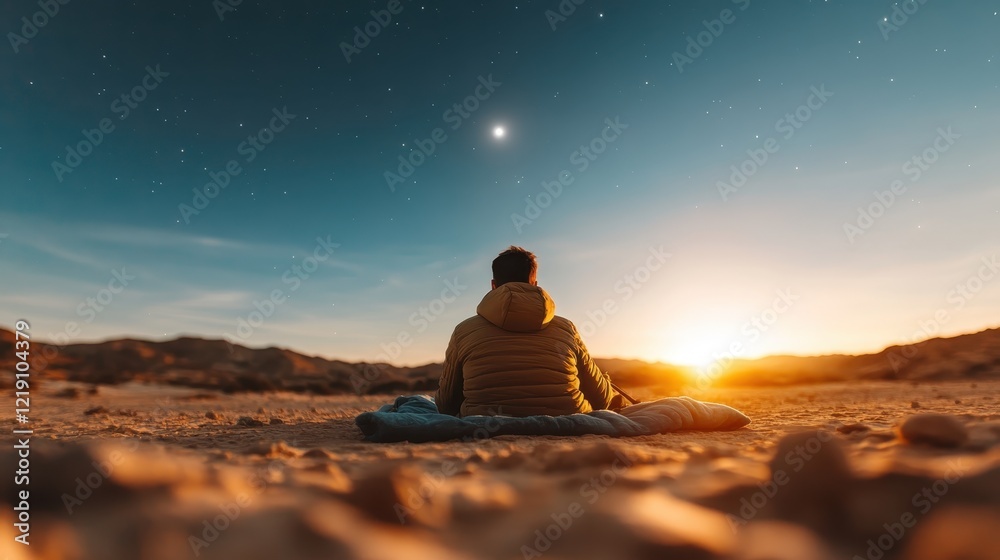An evocative image of a person enjoying a breathtaking sunrise, wrapping a blanket around themselves, showcasing the beauty and hope that dawn brings. An evocative image of a person enjoying a breathtaking sunrise, wrapping a blanket around themselves, showcasing the beauty and hope that dawn brings.