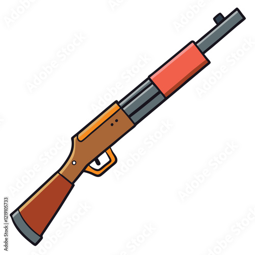 Benelli M4 gun , police weapon vector design, military vector design illustration.