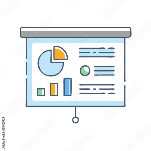 powerpoint slide icon, powerpoint slide vector illustration-simple illustration of powerpoint slide, perfect for powerpoint slide logos and icons