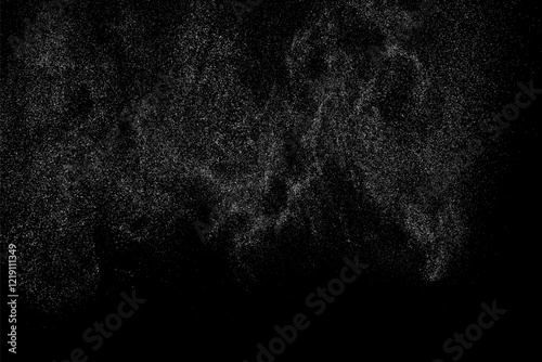 Obraz na płótnie Distressed white grainy texture. Dust overlay textured. Grain noise particles. Snow effects. Rusted black background. Vector illustration, EPS 10. w salonie