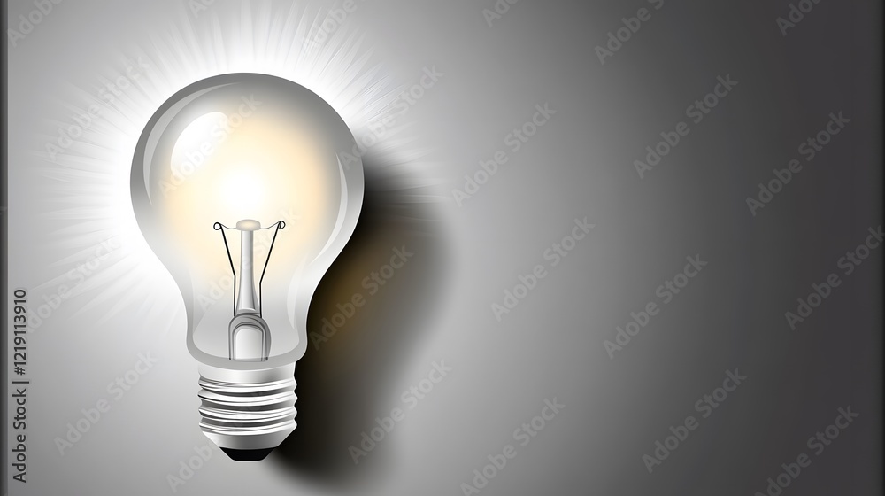 Glowing Light Bulb Idea Inspiration Innovation Concept Glowing Light Bulb Idea Inspiration Innovation Concept
