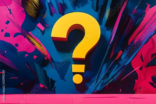 question mark vibrant background dramatic colorful