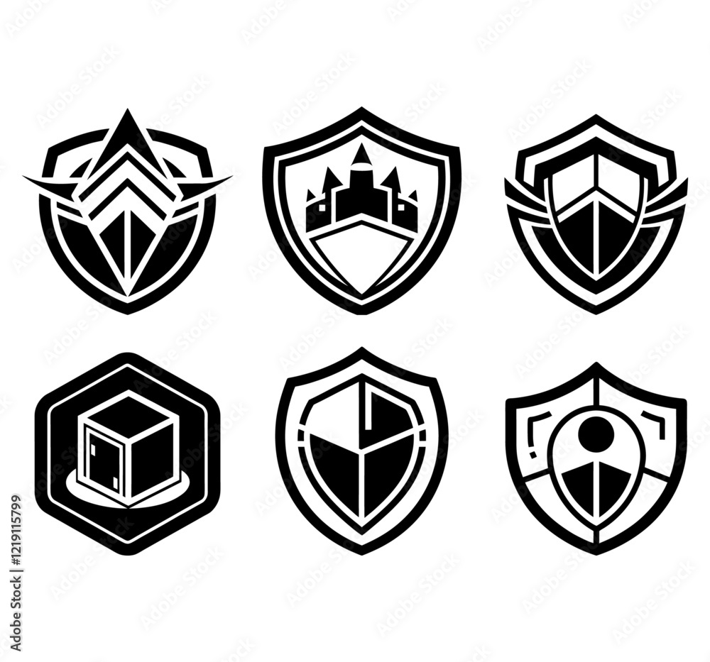 Shield vector, Shield outline style line art, medieval, Royal, heraldic shield, Heraldic ornamental shields collection Shield vector, Shield outline style line art, medieval, Royal, heraldic shield, Heraldic ornamental shields collection